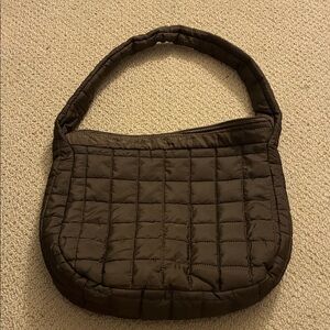Quilted Brown Shoulder Bag